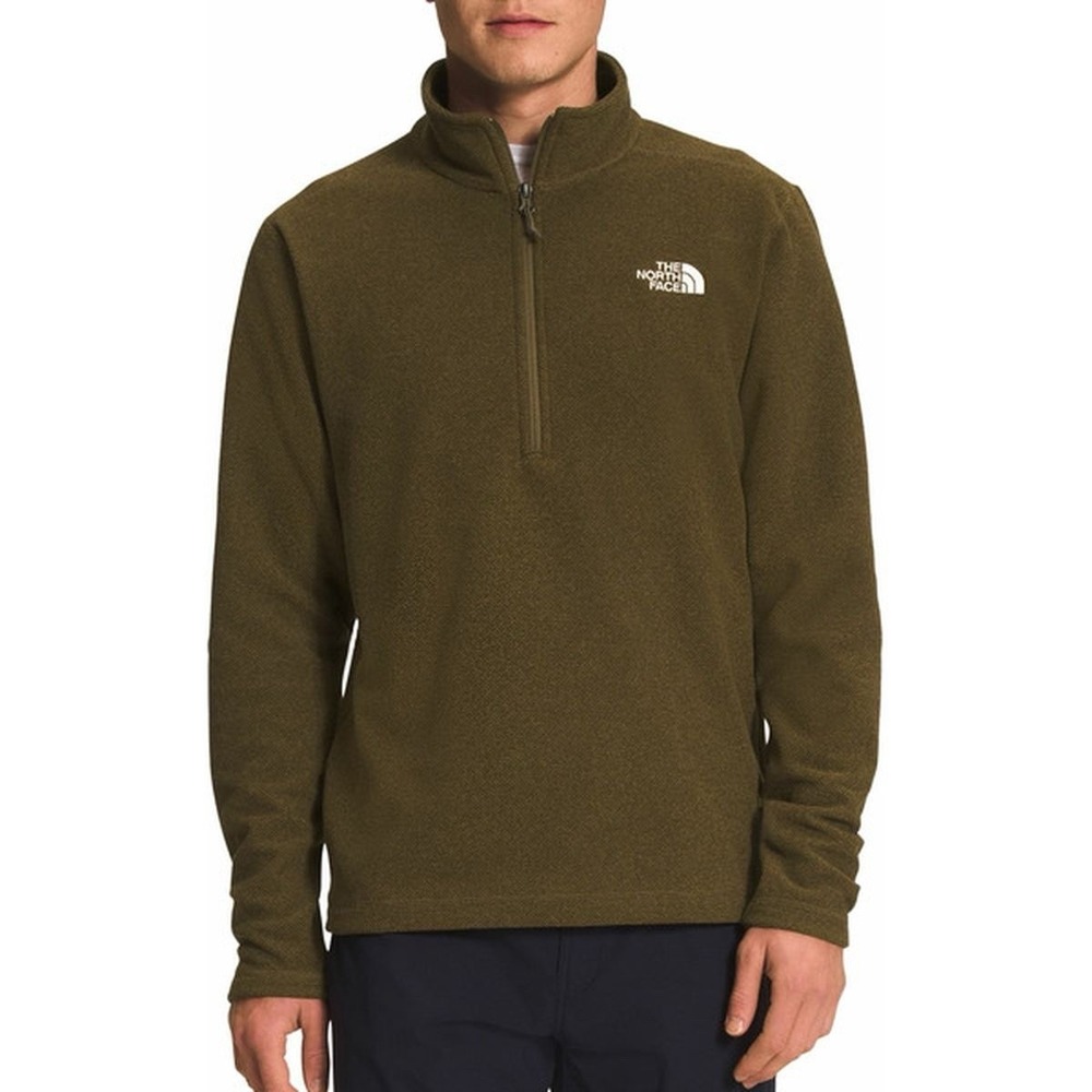 The North Face Men's Textured Cap Rock 1/4-Zip Pullover Medium‎ Military Olive